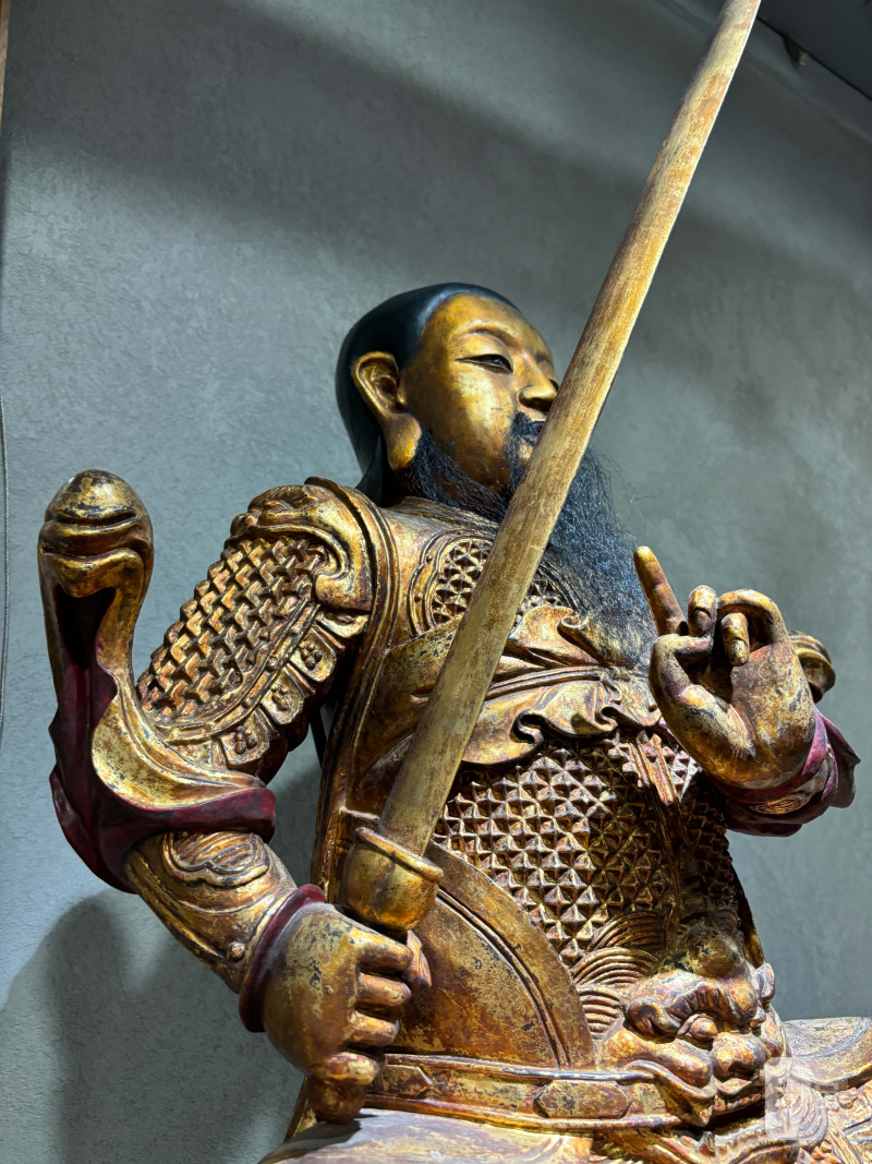 明 木漆金真武大帝 - 图5